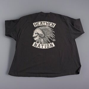 Heathen Nation Black T Shirt Mens LIMITED EDITION Skull Chief 6XL